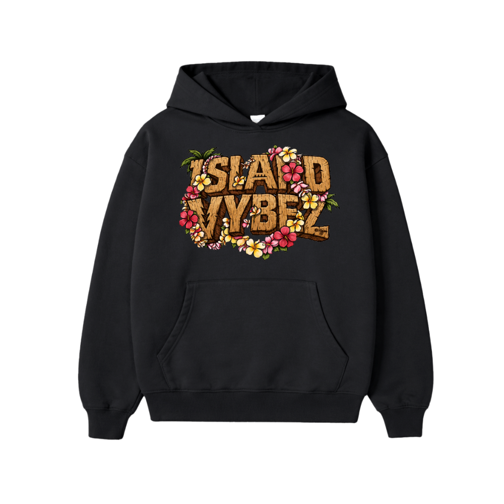 Island Vybez Wood Hoodie - Blk