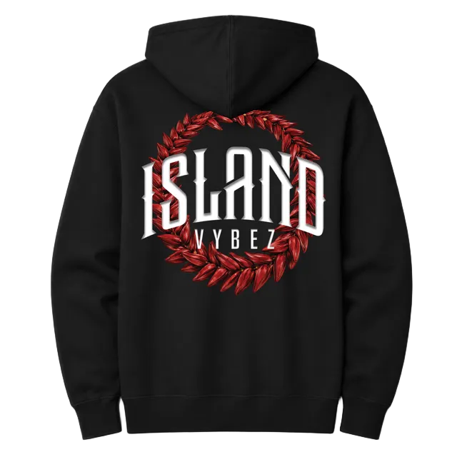 Island Vybez Ula Fala Hoodie - Black