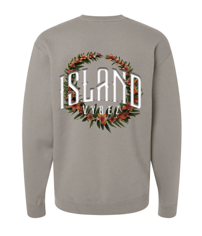 Island Vybez Lei Crewneck - Cement