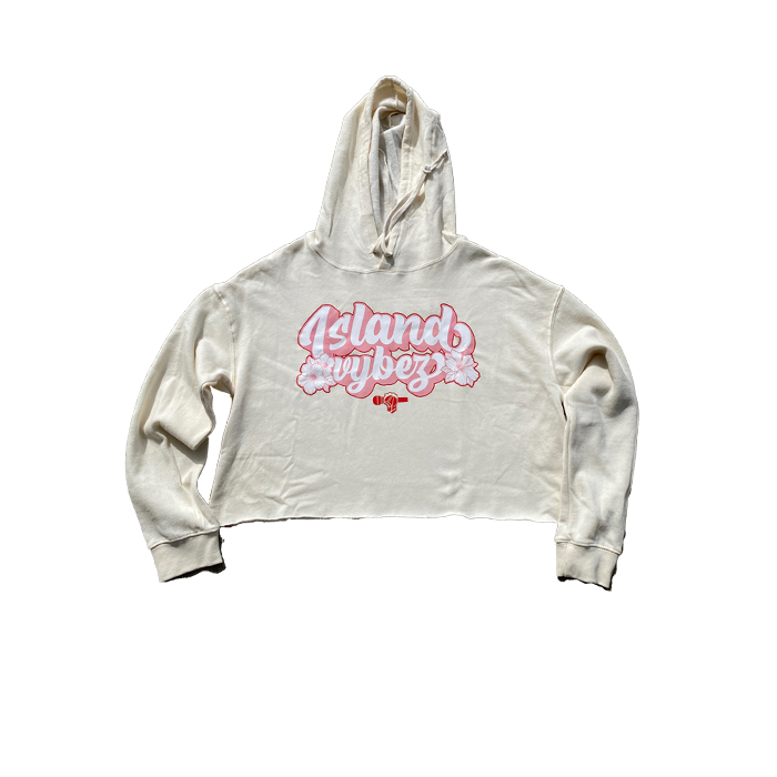 Island Vybez Cropped Hoodie - Cream