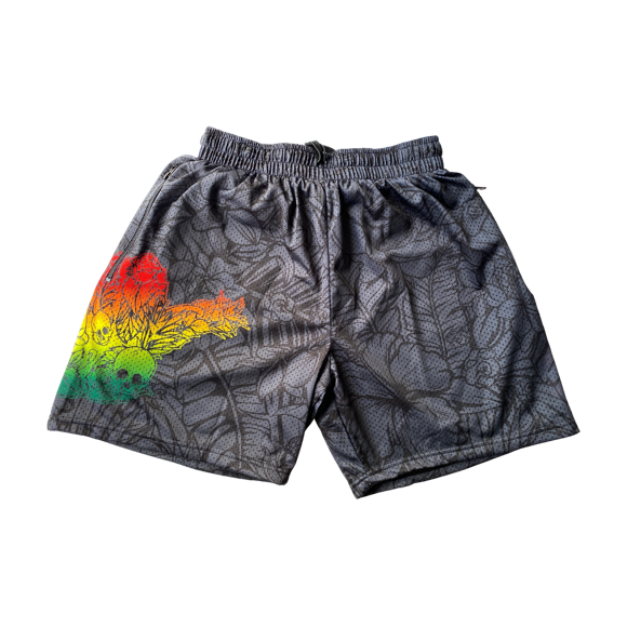 Shaka Shorts - Blk/Rasta
