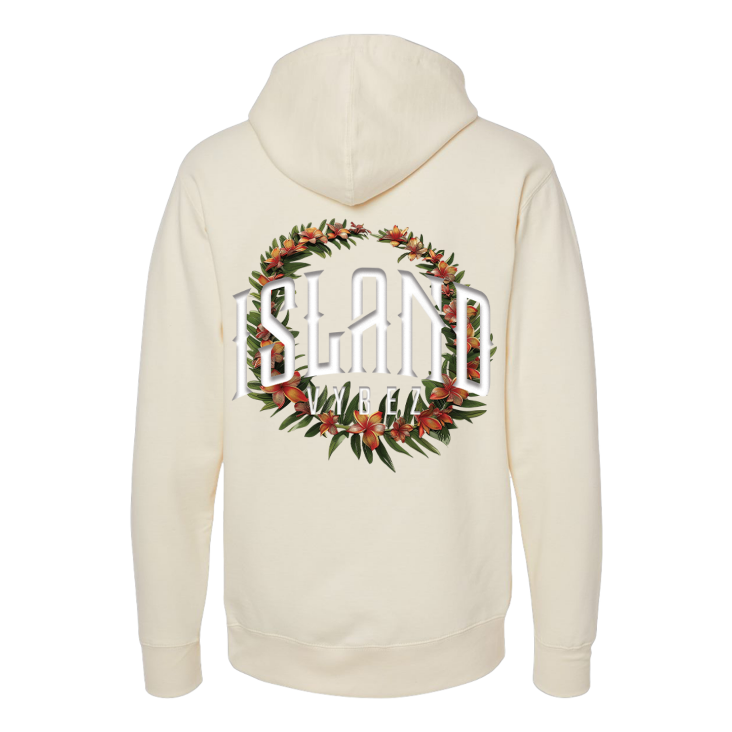 Island Vybez Lei Hoodie - Bone