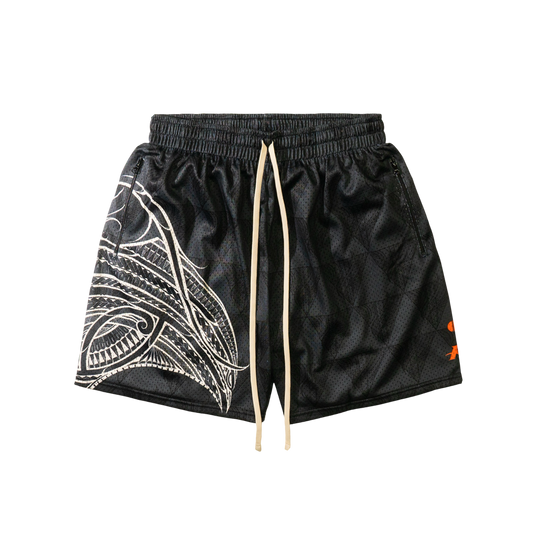 BIGBODYCISCO x KAVA HOOP SHORTS - BLACK
