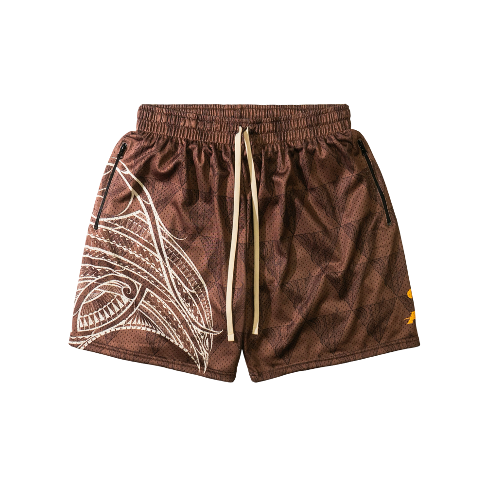 BIGBODYCISCO x KAVA HOOP SHORTS - BROWN