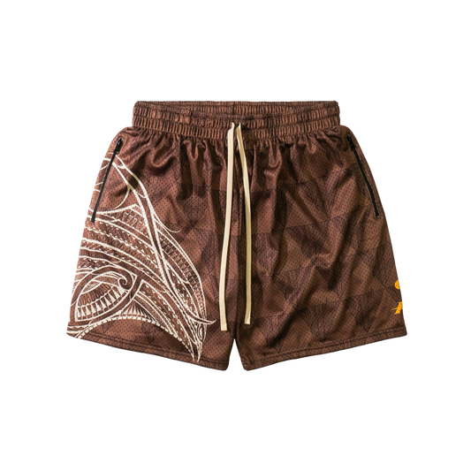 BIGBODYCISCO x KAVA HOOP SHORTS - BROWN