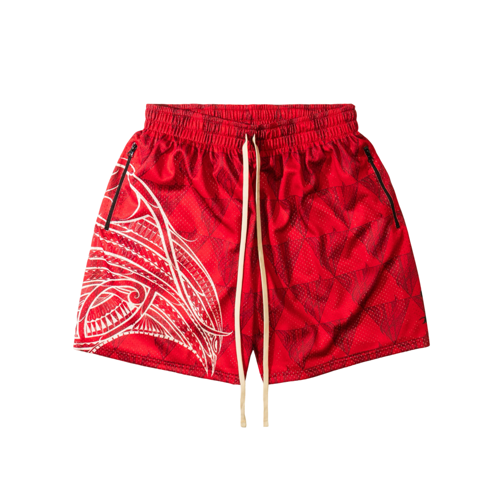 BIGBODYCISCO x KAVA HOOP SHORTS - RED