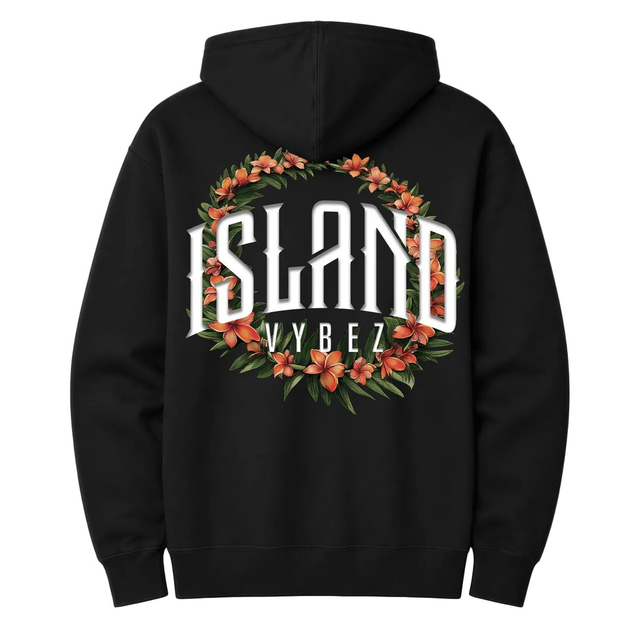 Island Vybez — Lei Hoodie — Black