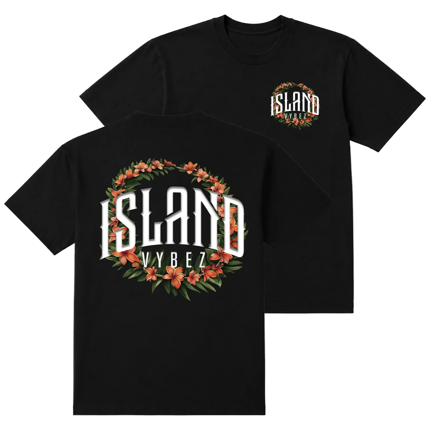 Island Vybez — Lei Tee — Black