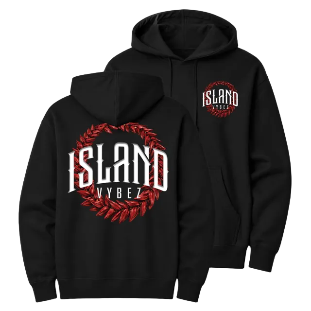 Island Vybez Ula Fala Hoodie - Black