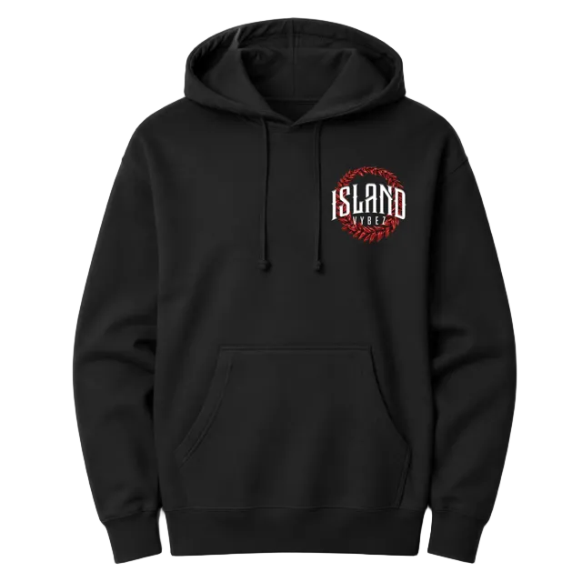 Island Vybez Ula Fala Hoodie - Black