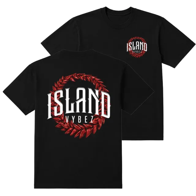 Island Vybez Ula Fala Tee - Black