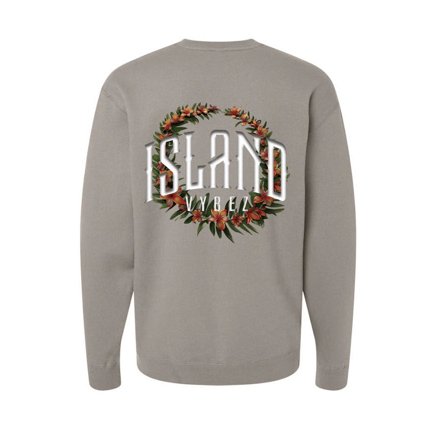 Island Vybez Lei Crewneck - Cement