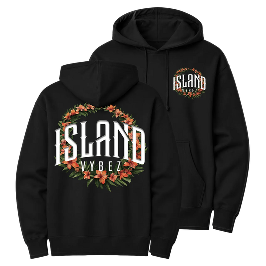 Island Vybez Lei Hoodie - Black
