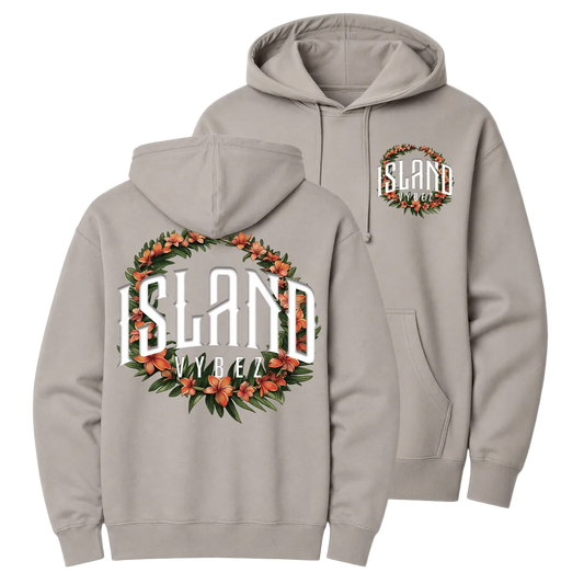 Island Vybez Lei Hoodie - Cement