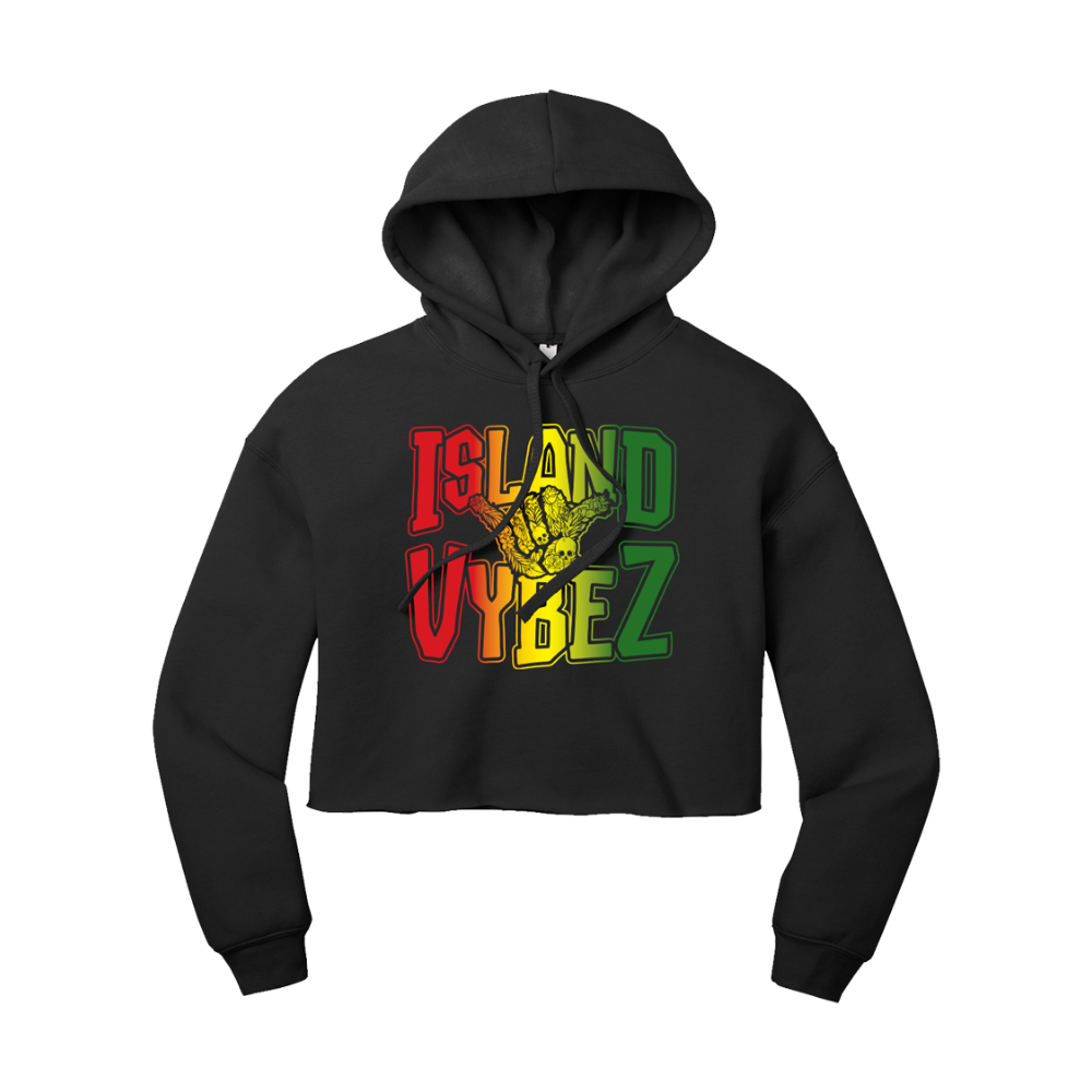 IV RASTA CROP HOOD - BLACK