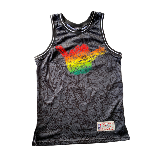 Shaka Jersey Tank Top - Blk/Rasta