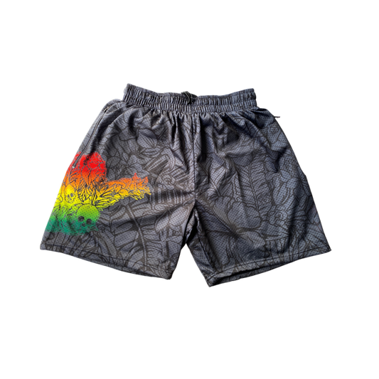 Shaka Shorts - Blk/Rasta