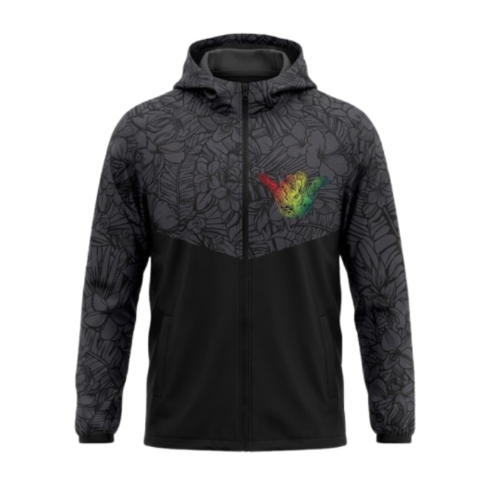 Shaka Rasta Windbreaker - Blk