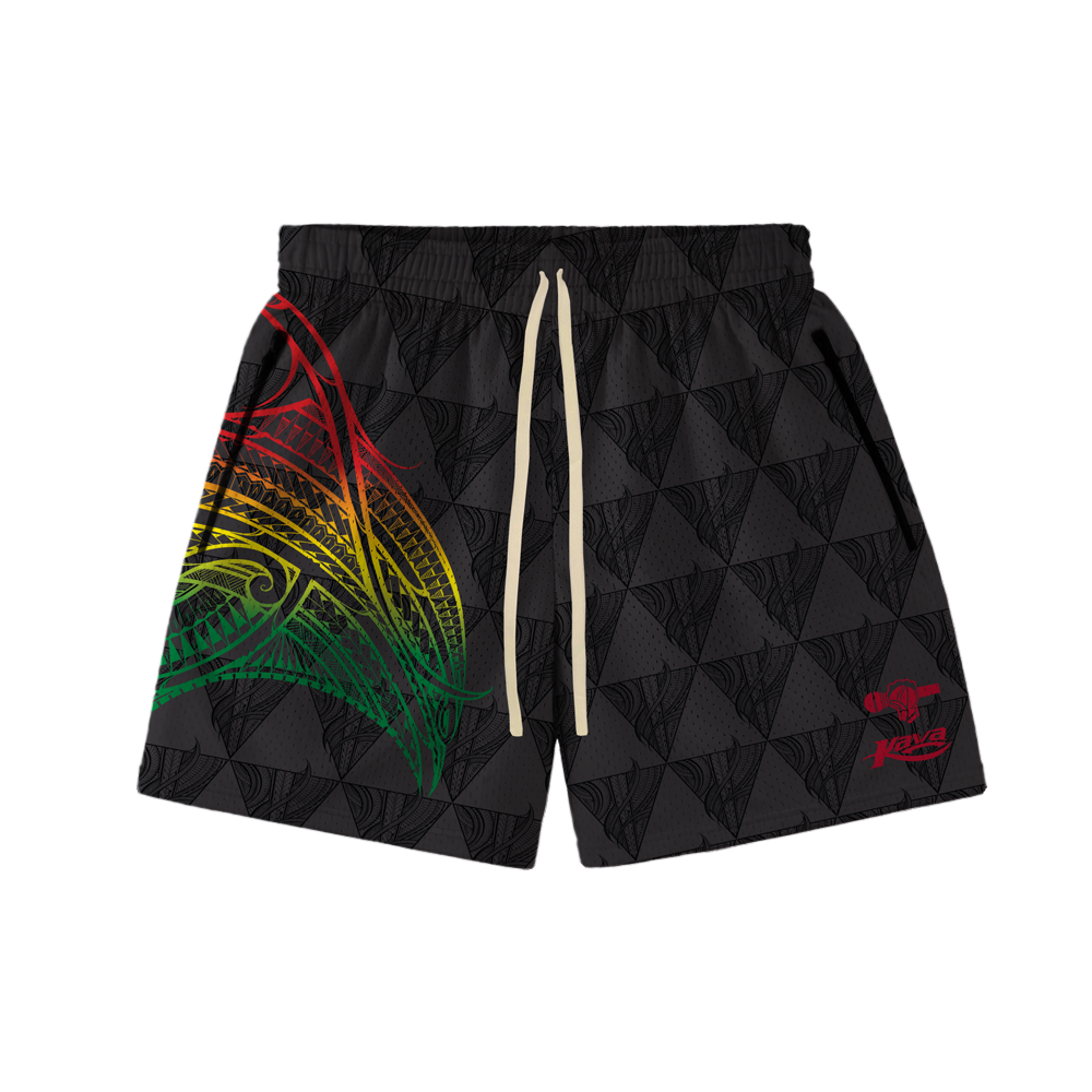 BIGBODYCISCO x KAVA HOOP SHORTS - RASTA - SHIPS BEFORE 5/25