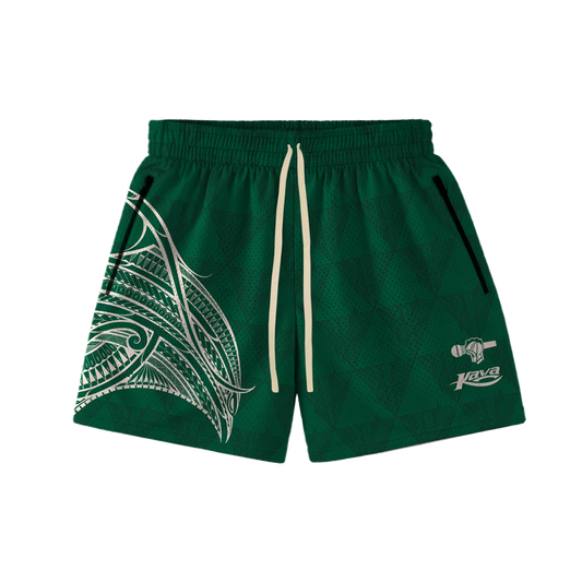 BIGBODYCISCO x KAVA HOOP SHORTS - GREEN - SHIPS BEFORE 5/25