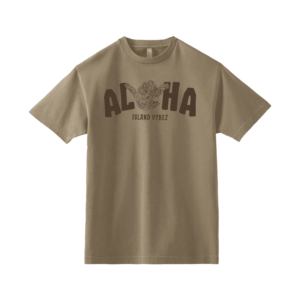 Aloha Shaka Tee - Brown - SHIPS BEFORE 5/25