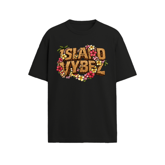 Island Vybez Wood Tee - Blk - SHIPS BEFORE 5/25