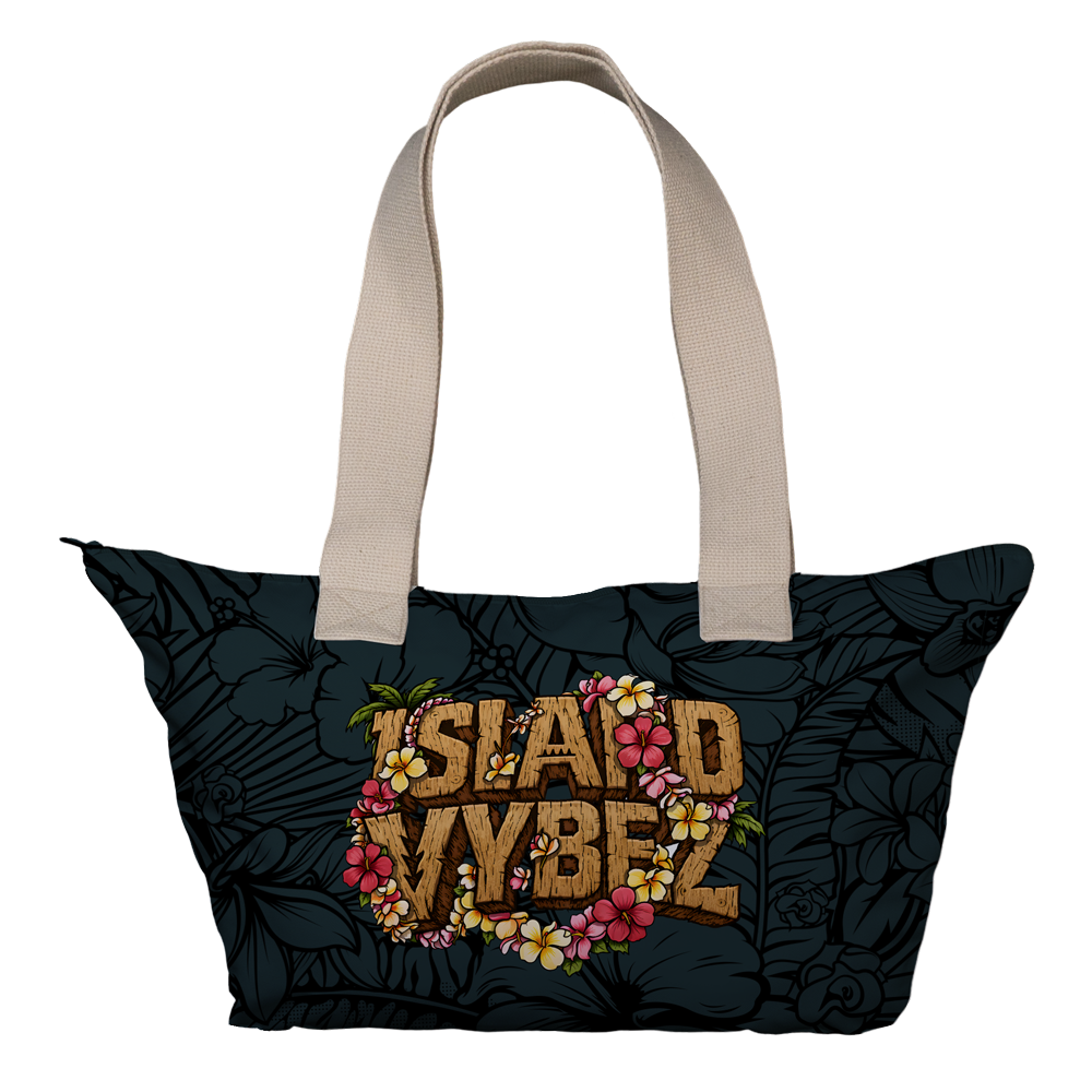 Island Vybez Wood Tote - Blk - SHIPS BEFORE 5/25