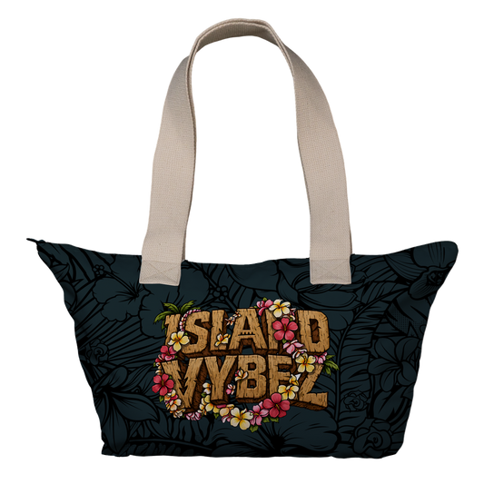 Island Vybez Wood Tote - Blk - SHIPS BEFORE 5/25