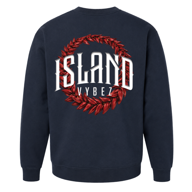 Island Vybez Ula Fala Crewneck - Navy