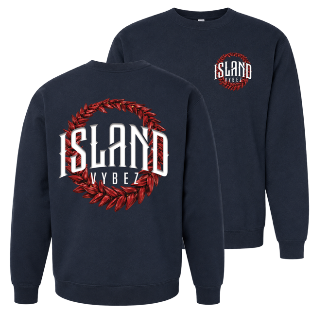 Island Vybez Ula Fala Crewneck - Navy